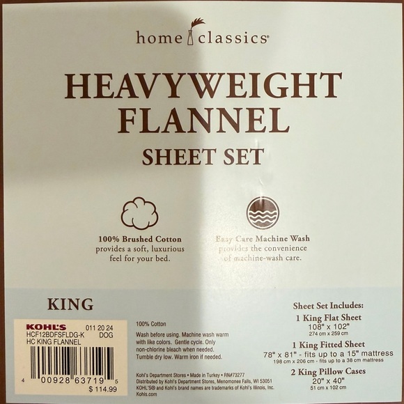 Home Classics Heavyweight Flannel Sheet Set - Picture 7 of 7